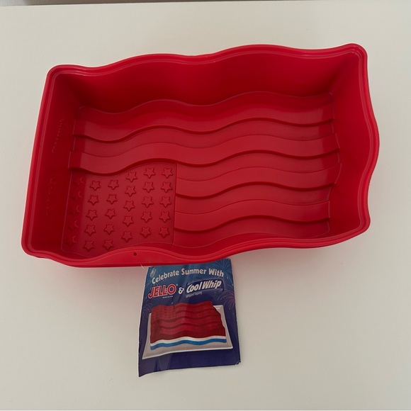 Vintage Lot of 3 Jello-O Jello Cool Whip July 4 Flag Mold Pan, NEW - Picture 1 of 5